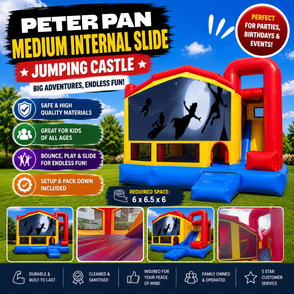 Peter Pan Medium Internal Slide Jumping Castle