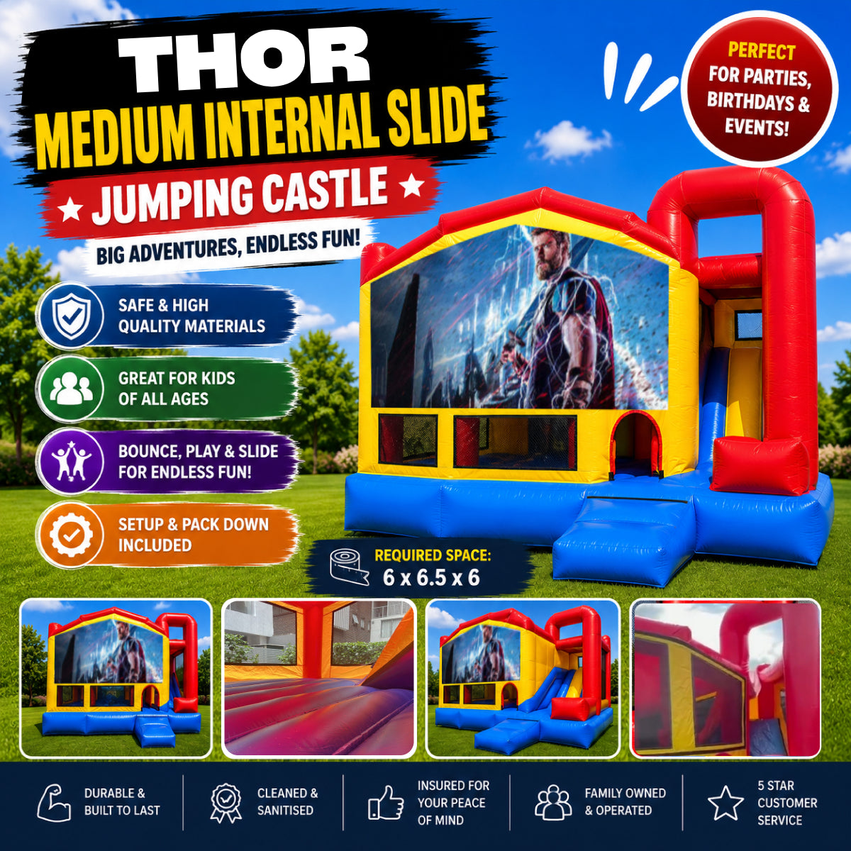Thor Medium Internal Slide Jumping Castle