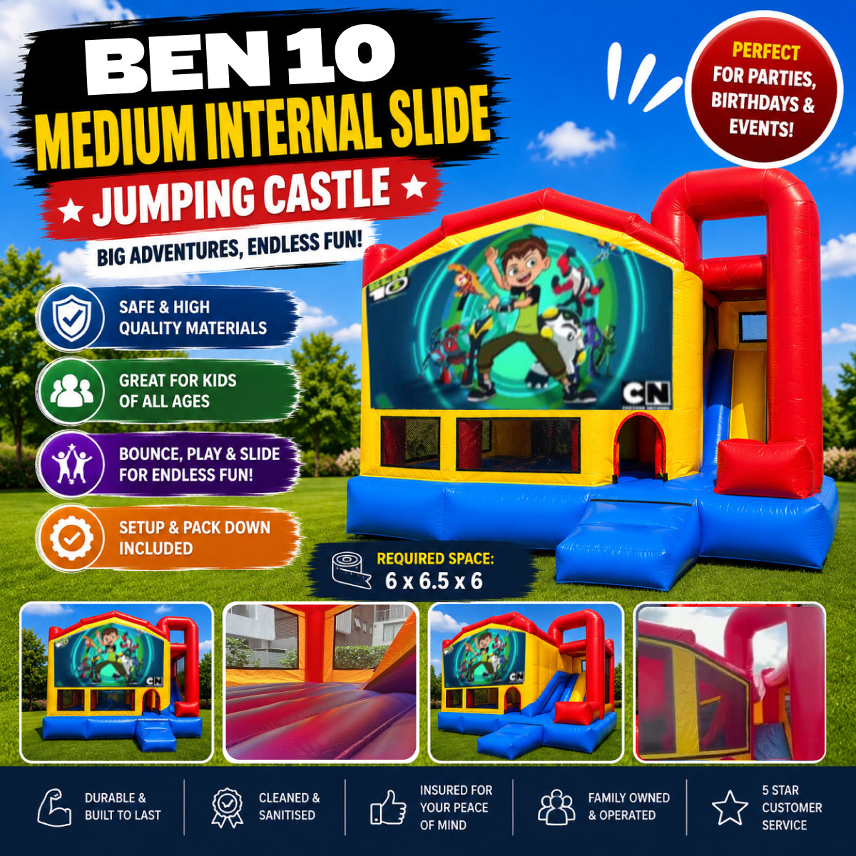 Ben10 Medium Internal Slide Jumping Castle