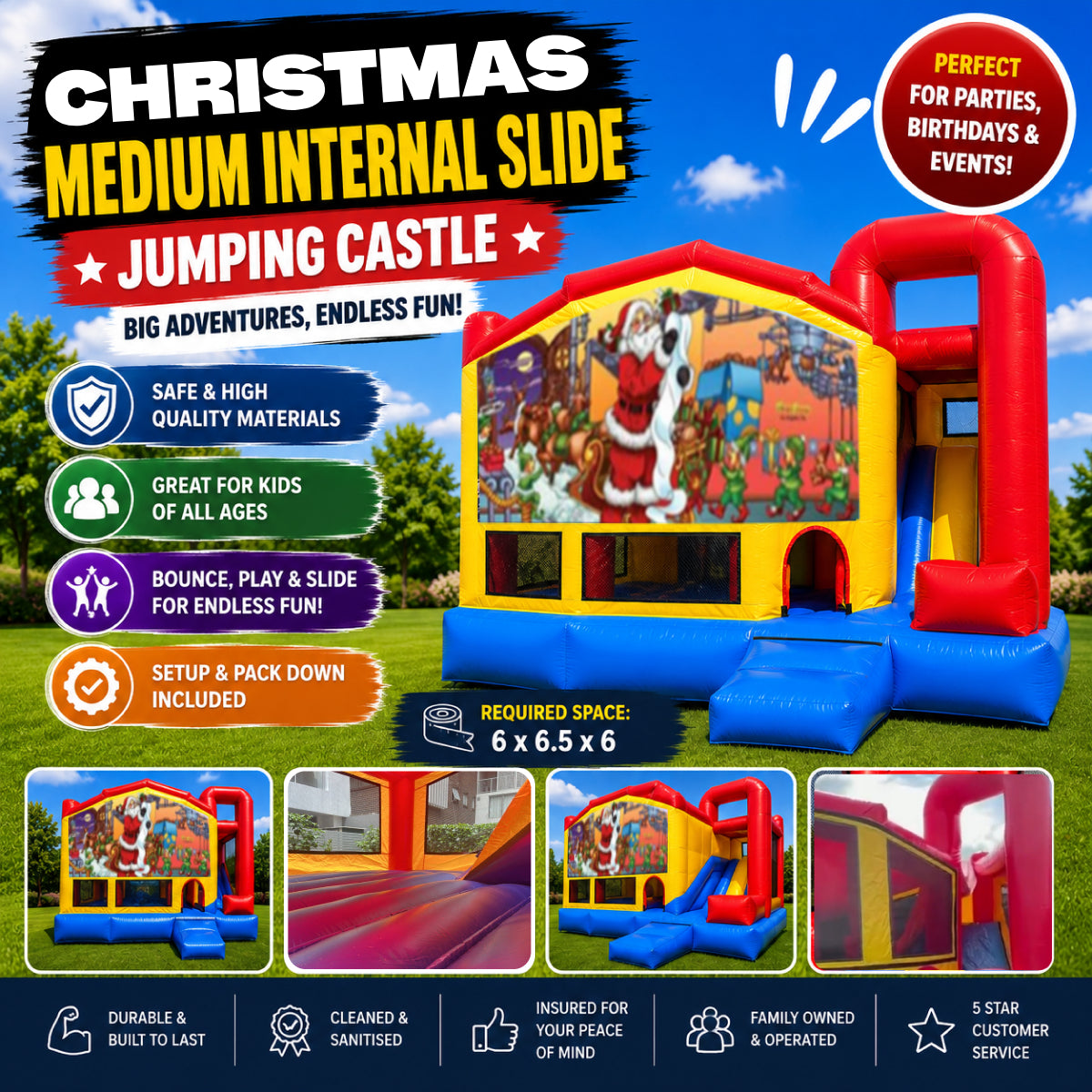 Christmas #1 Medium Internal Slide Jumping Castle