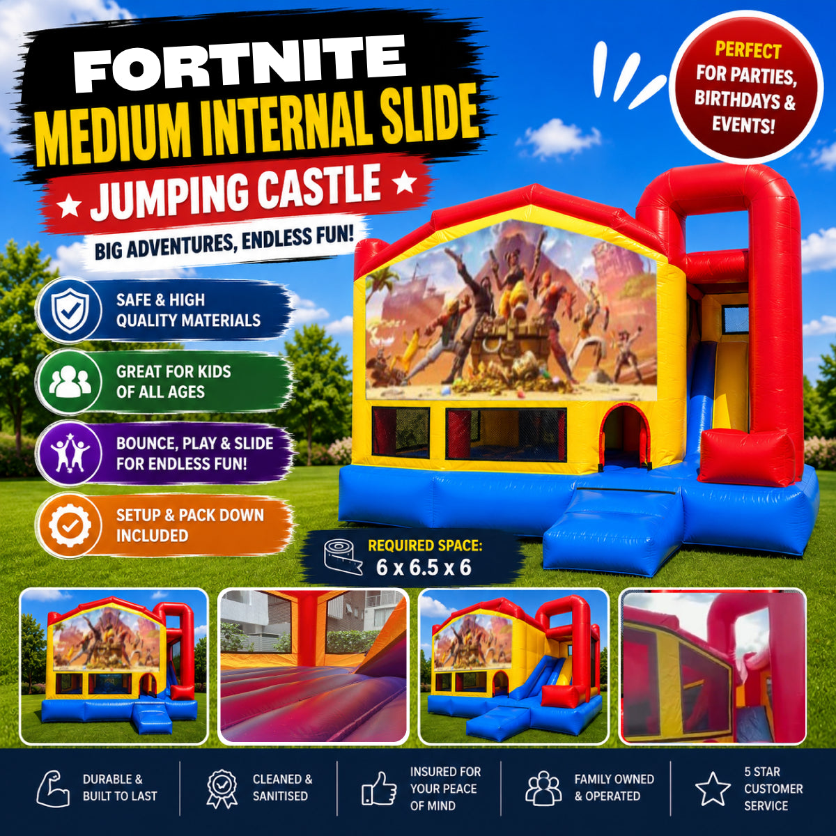 Fortnite Medium Internal Slide Jumping Castle