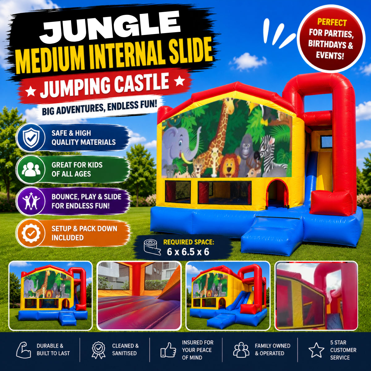Jungle Medium Internal Slide Jumping Castle