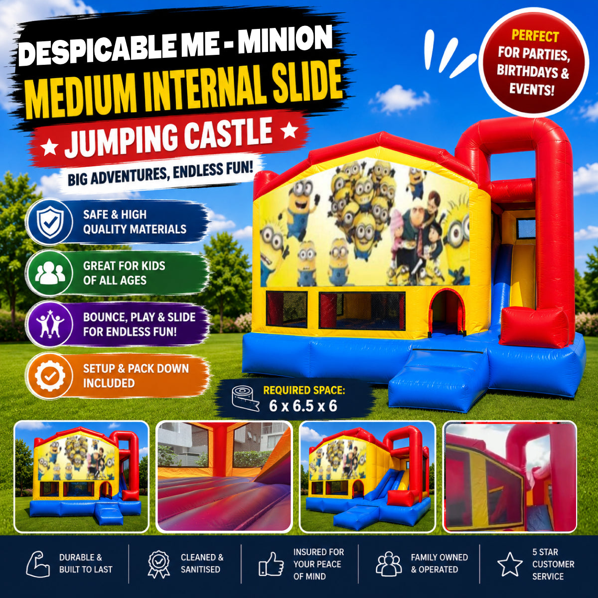 Despicable Me Medium Internal Slide Jumping Castle