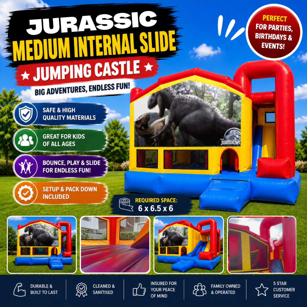 Jurassic Medium Internal Slide Jumping Castle