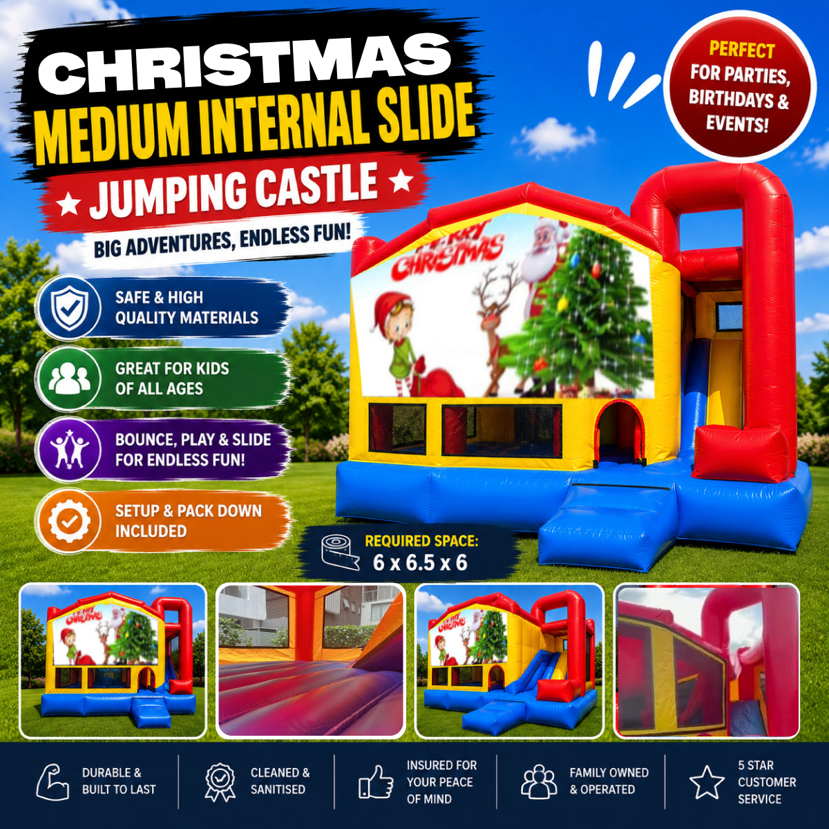 Christmas #9 Medium Internal Slide Jumping Castle