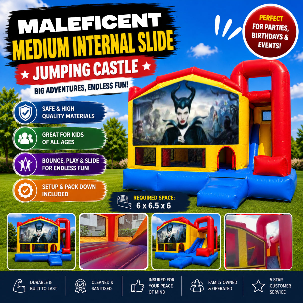 Maleficent Medium Internal Slide Jumping Castle