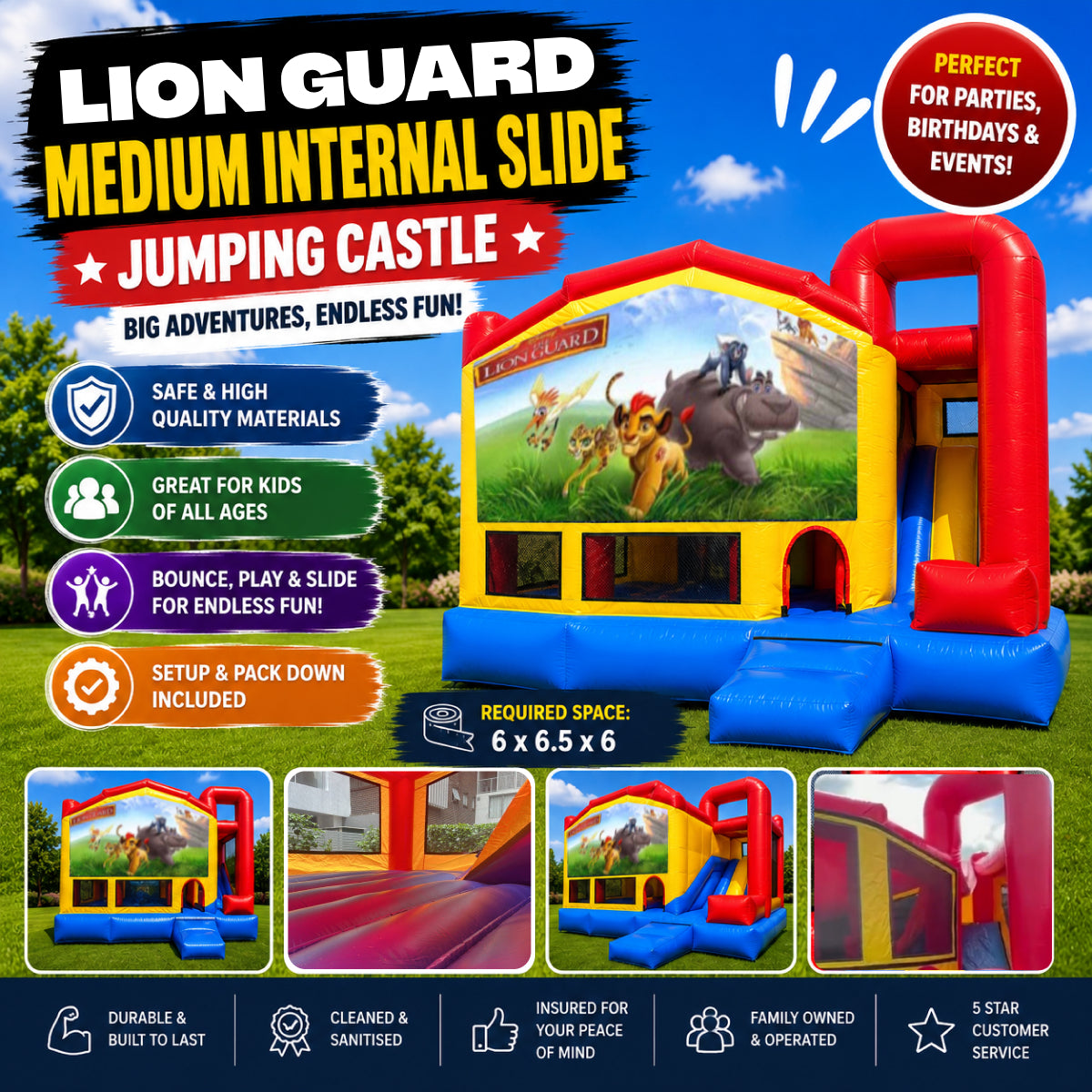 Lion Guard Medium Internal Slide Jumping Castle