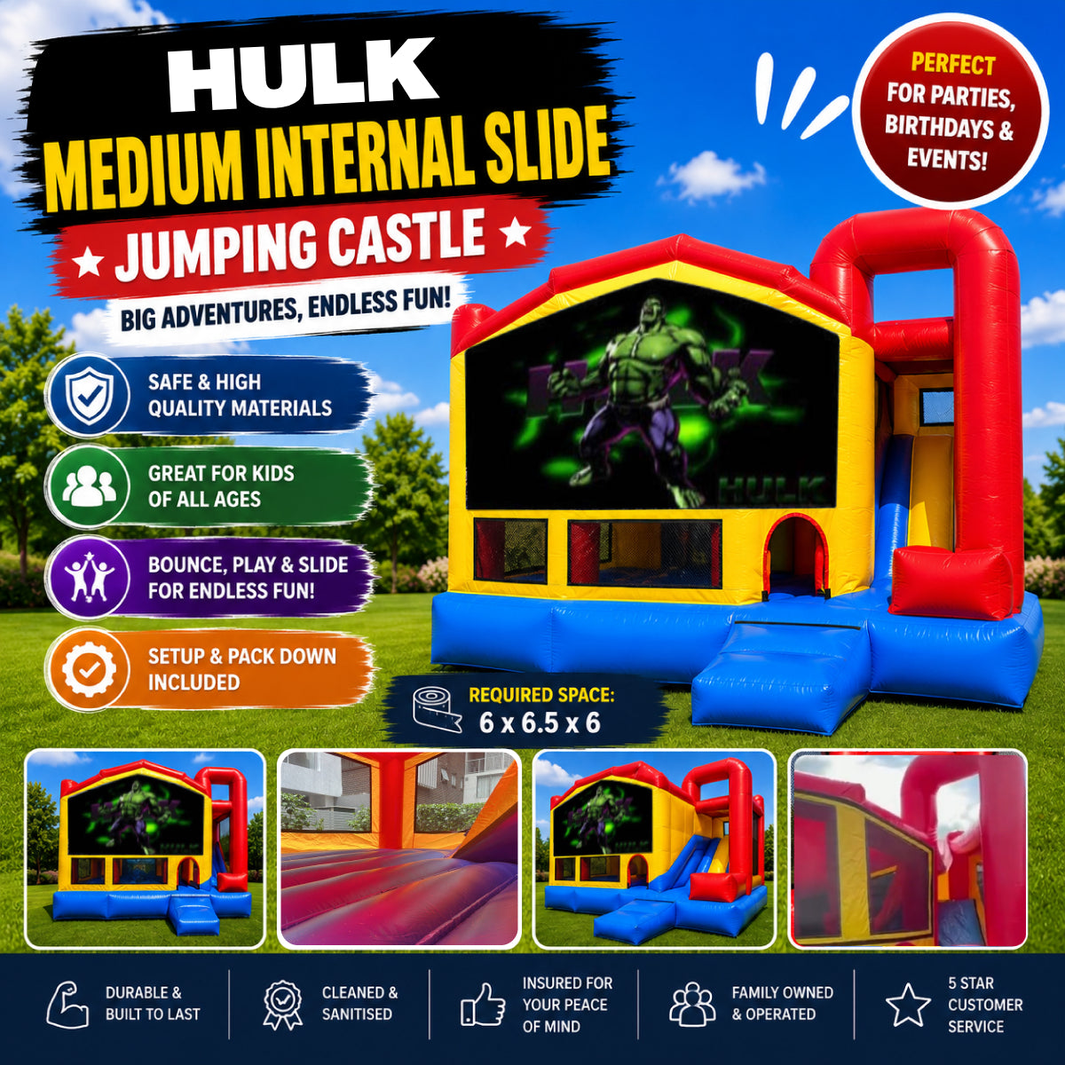 Hulk Medium Internal Slide Jumping Castle