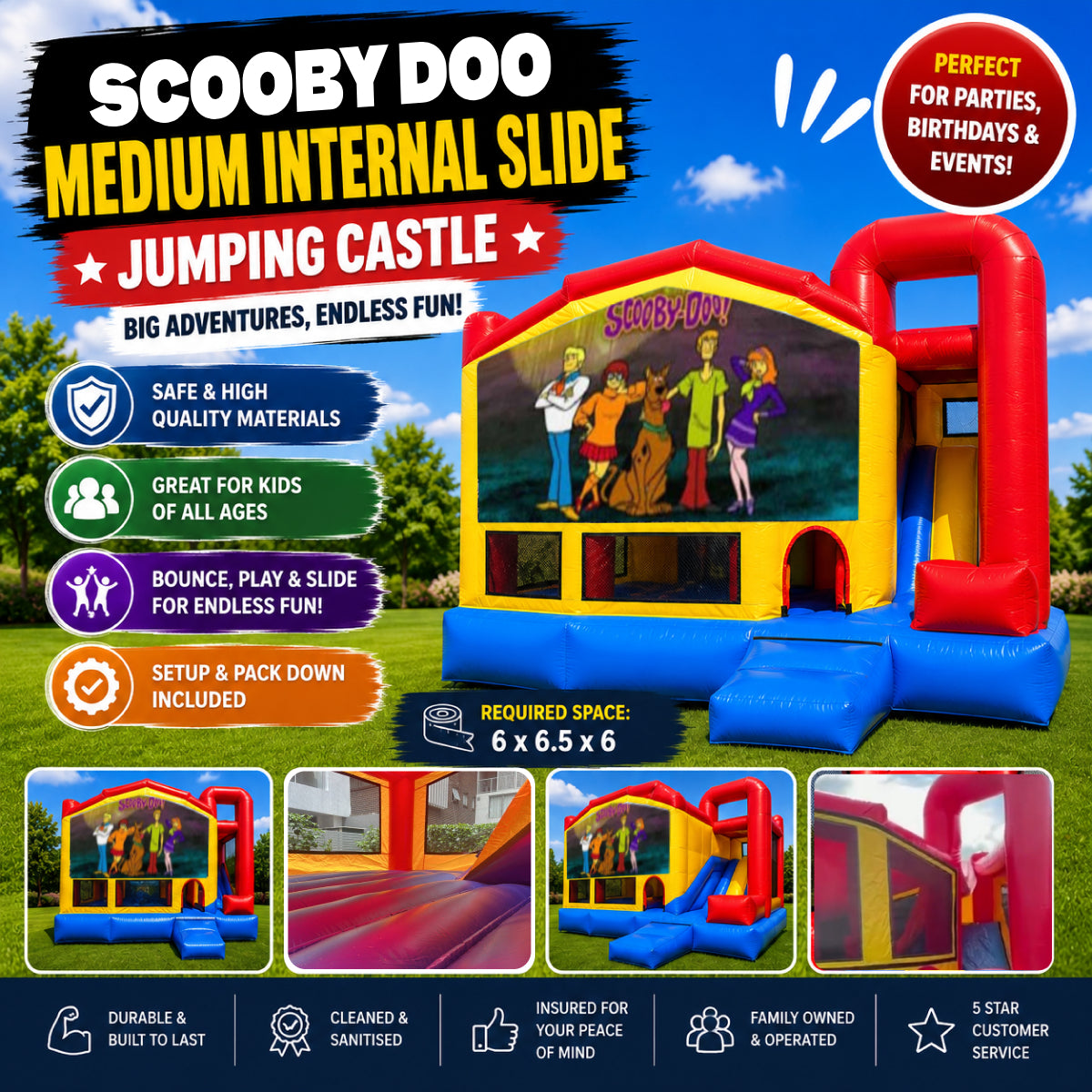 Scooby Doo Medium Internal Slide Jumping Castle