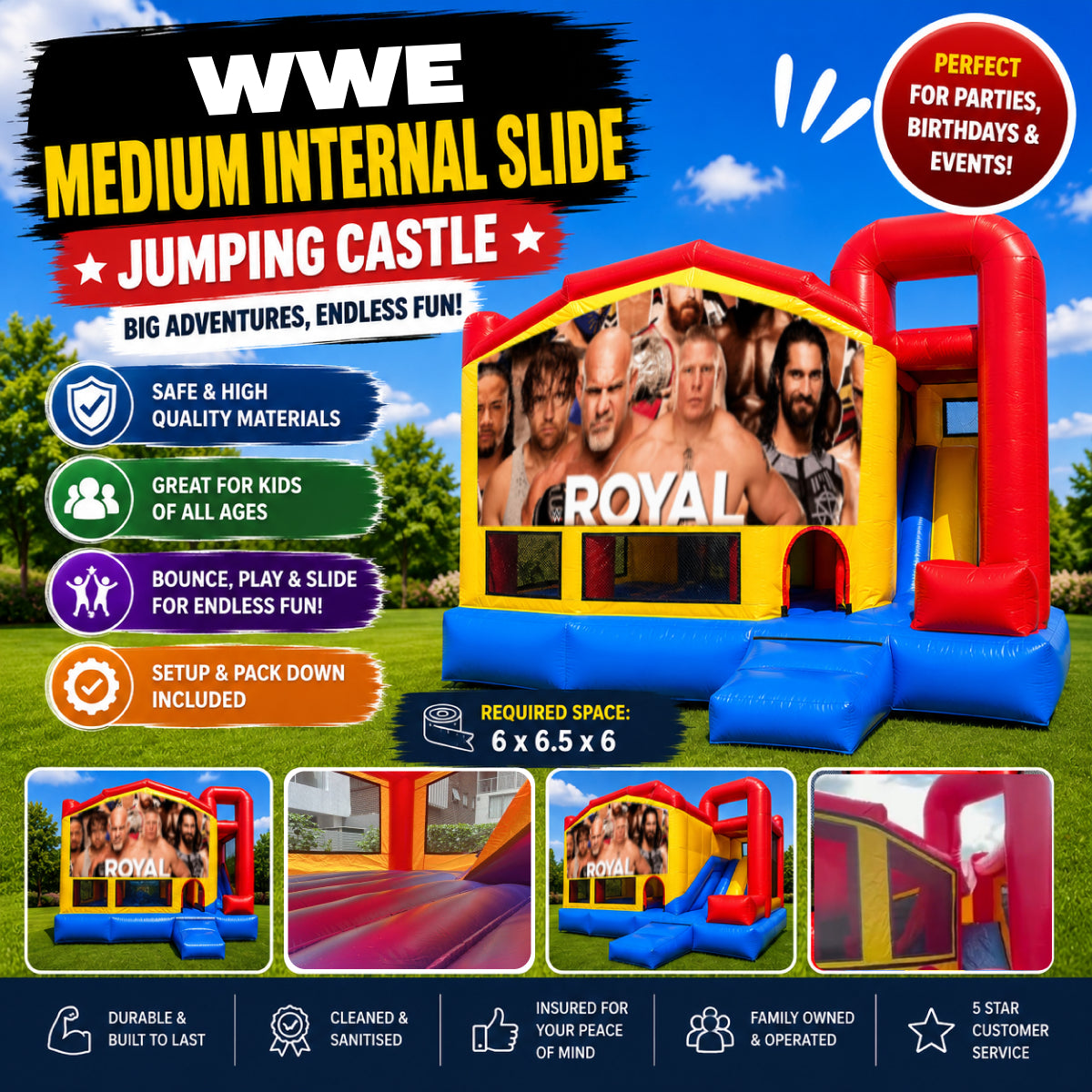 WWE Medium Internal Slide Jumping Castle