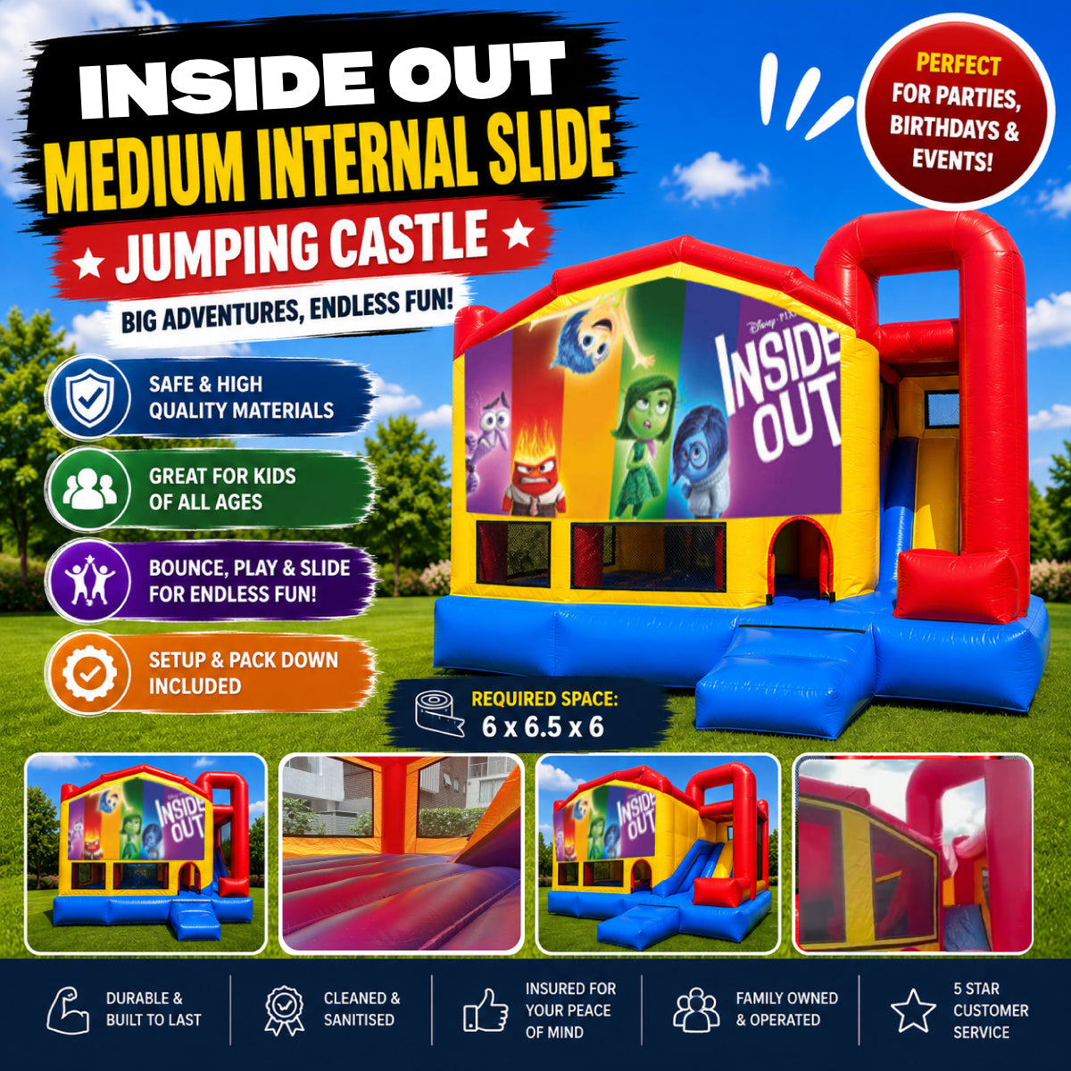 Inside Out Medium Internal Slide Jumping Castle