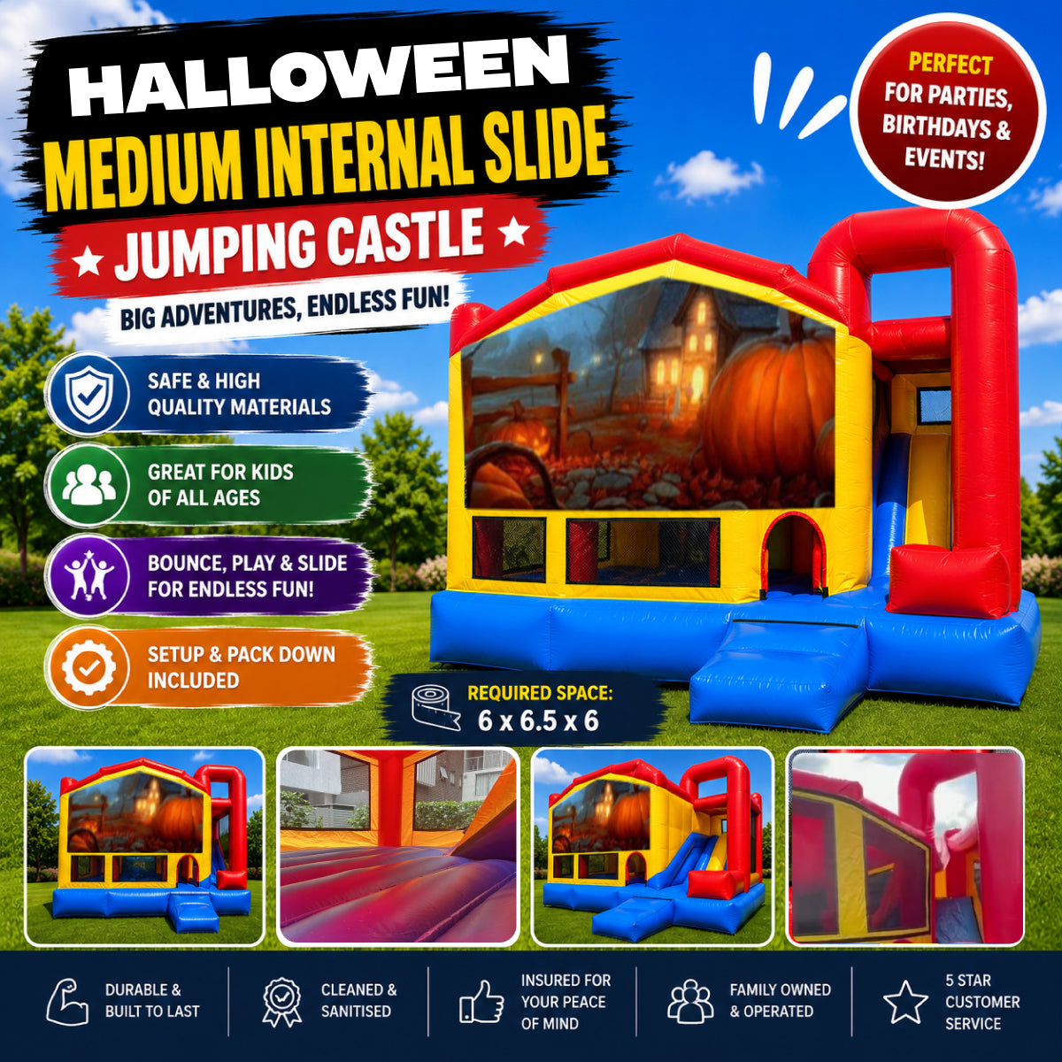 Halloween  Medium Internal Slide Jumping Castle