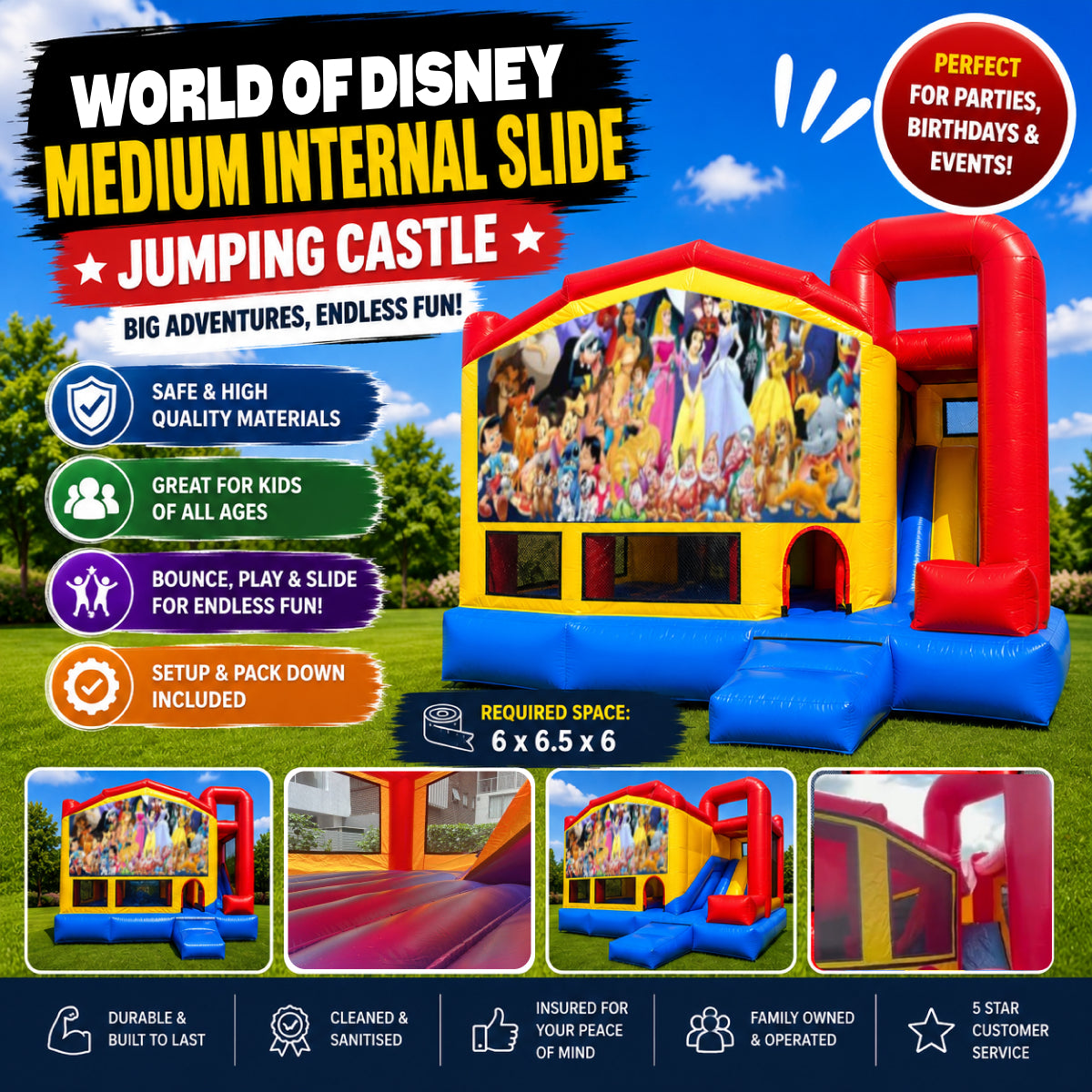 World of Disney Medium Internal Slide Jumping Castle