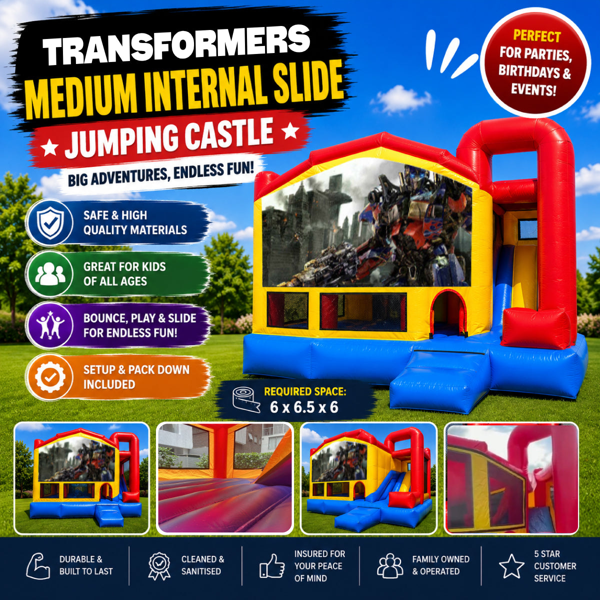 Transformers Medium Internal Slide Jumping Castle