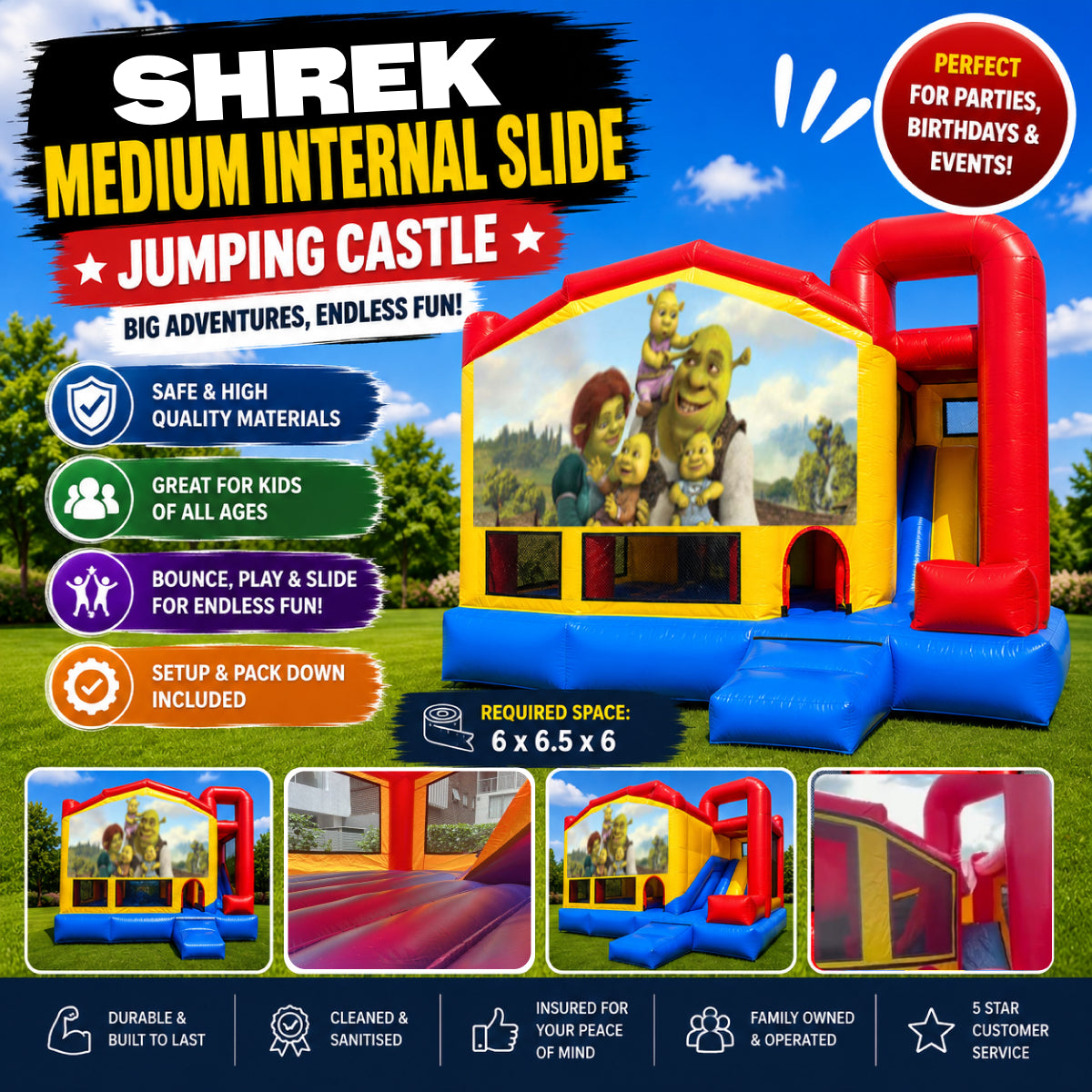 Shrek Medium Internal Slide Jumping Castle