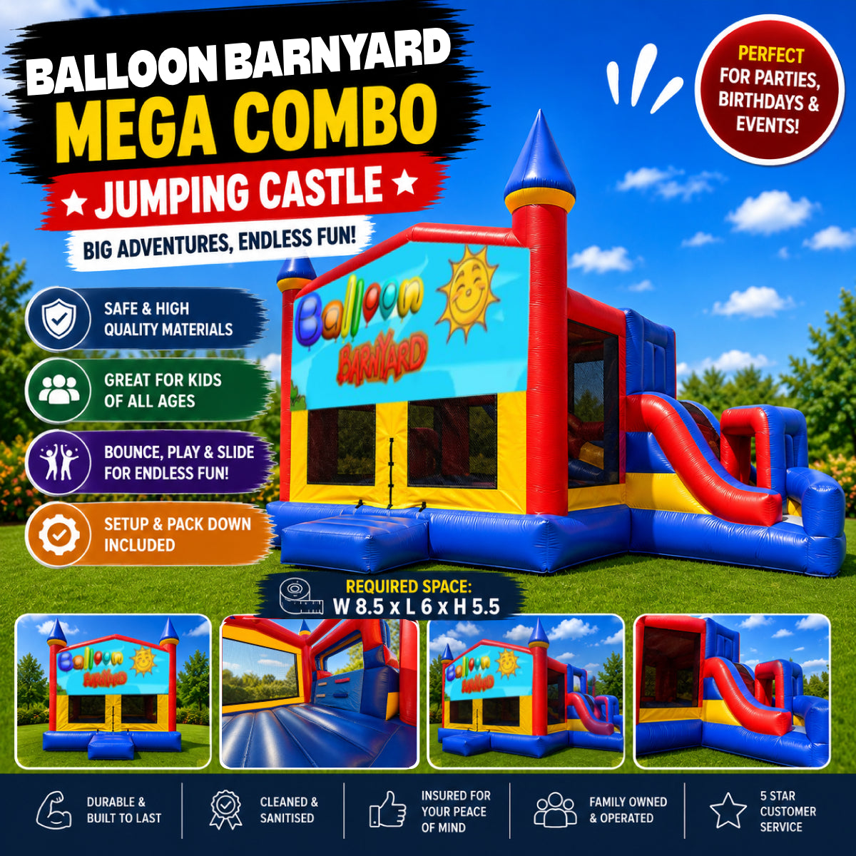 Balloon Barnyard Mega Combo Jumping Castle