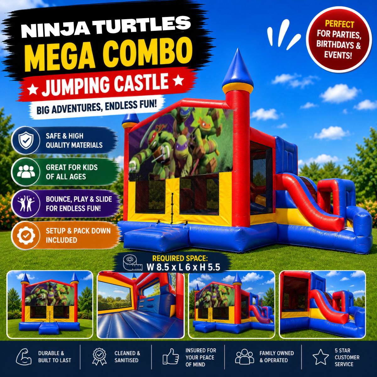 Ninja Turtles #2 Mega Combo Jumping Castle