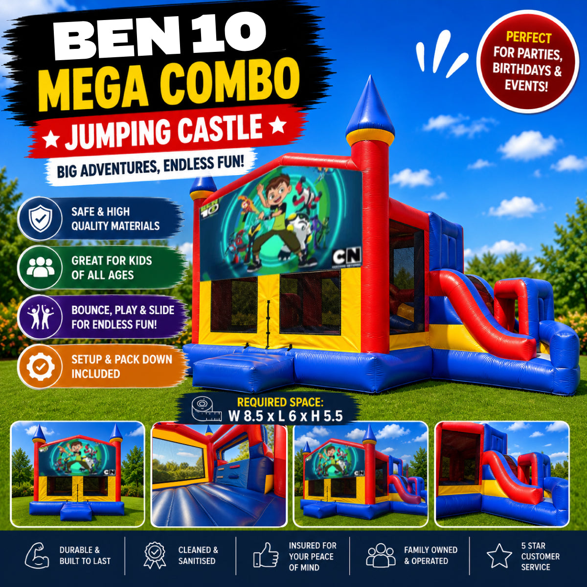 Ben10 Mega Combo Jumping Castle