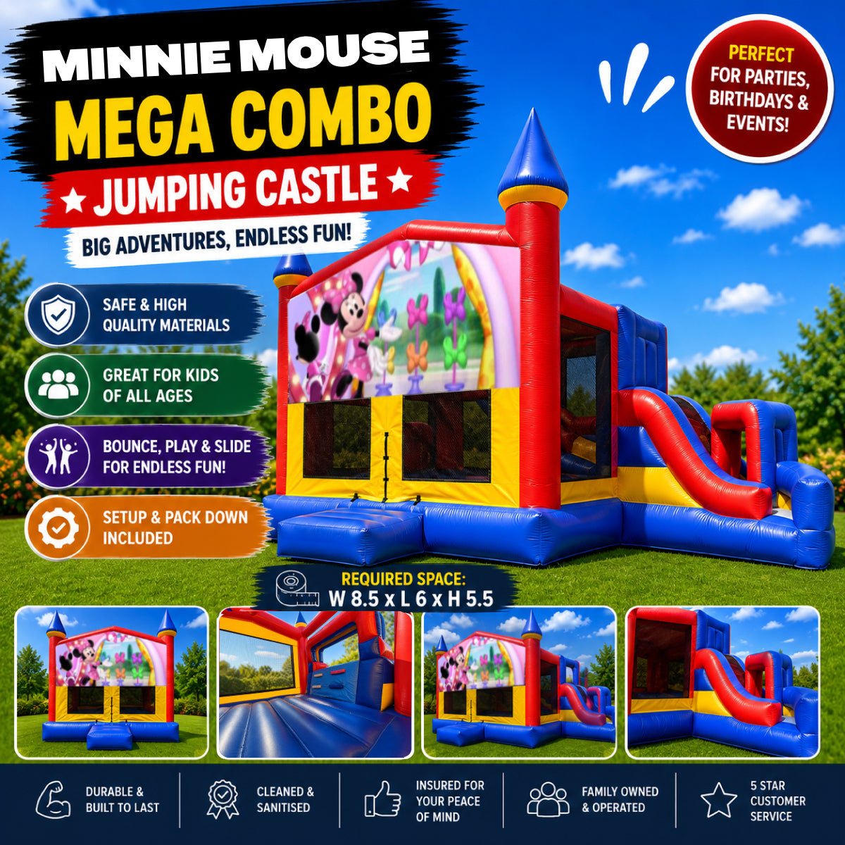 Minnie Mouse Mega Combo Jumping Castle