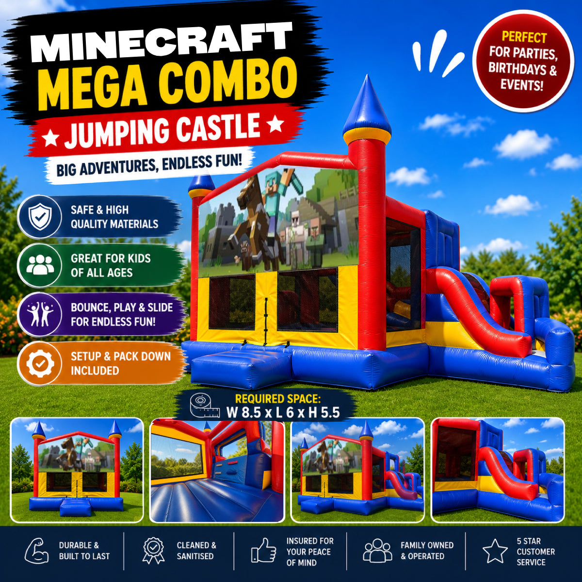 Minecraft Mega Combo Jumping Castle