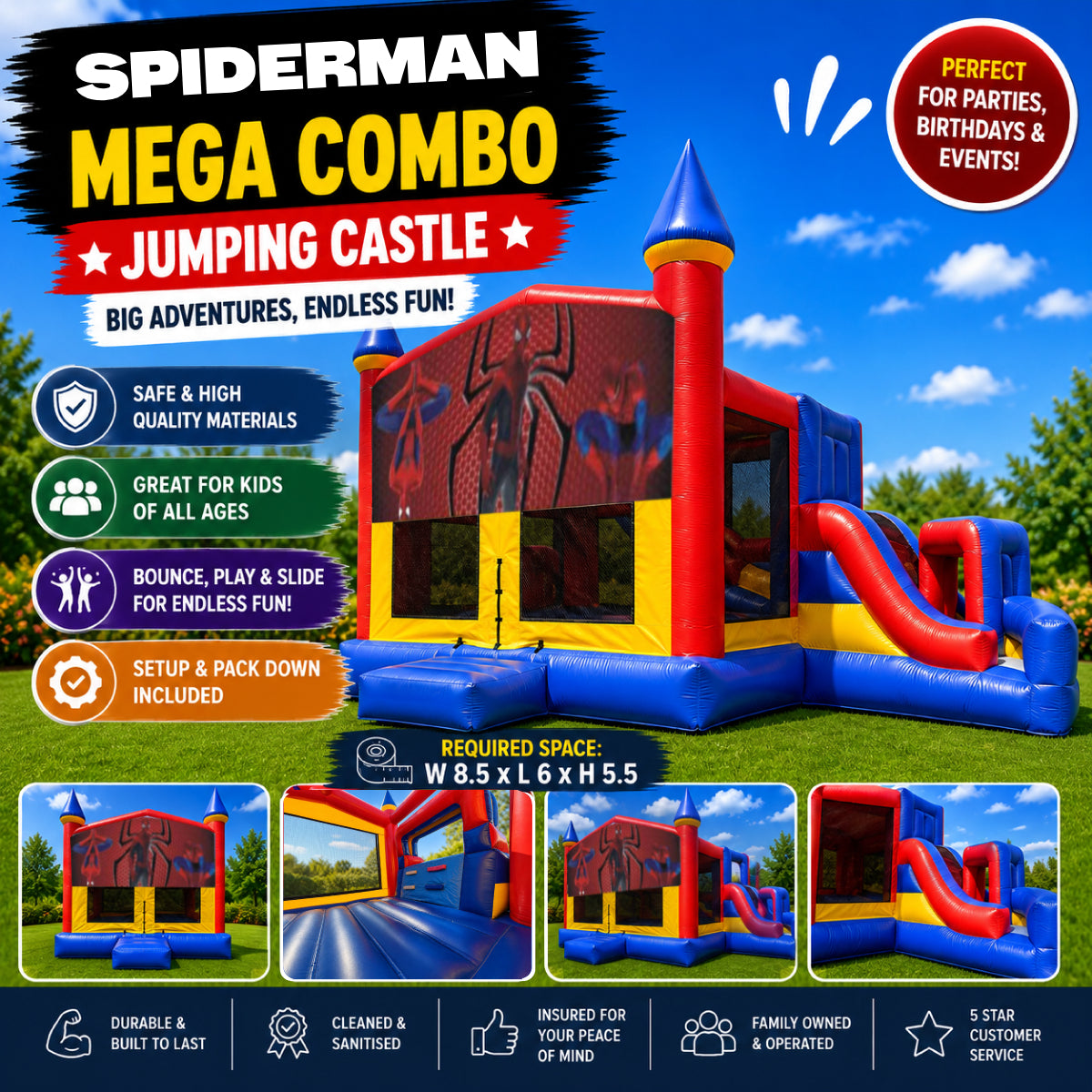 Spiderman Mega Combo Jumping Castle
