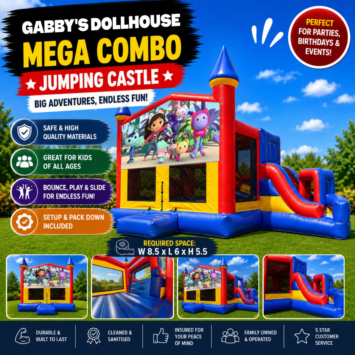 Gabby's Dollhouse  Mega Combo Jumping Castle