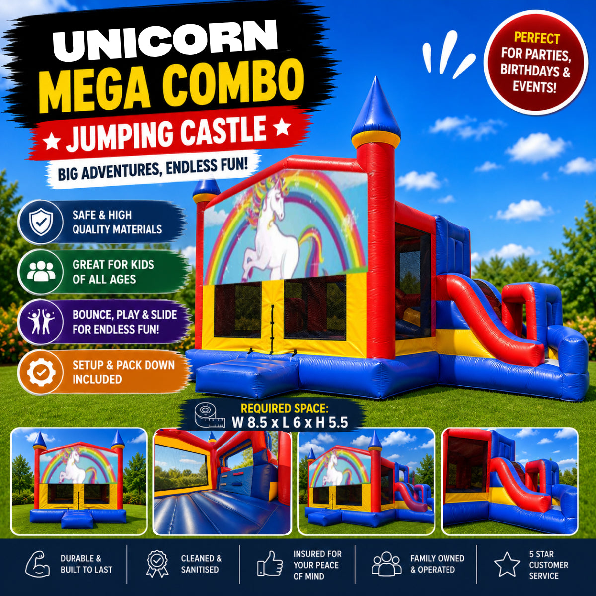Unicorn Mega Combo Jumping Castle
