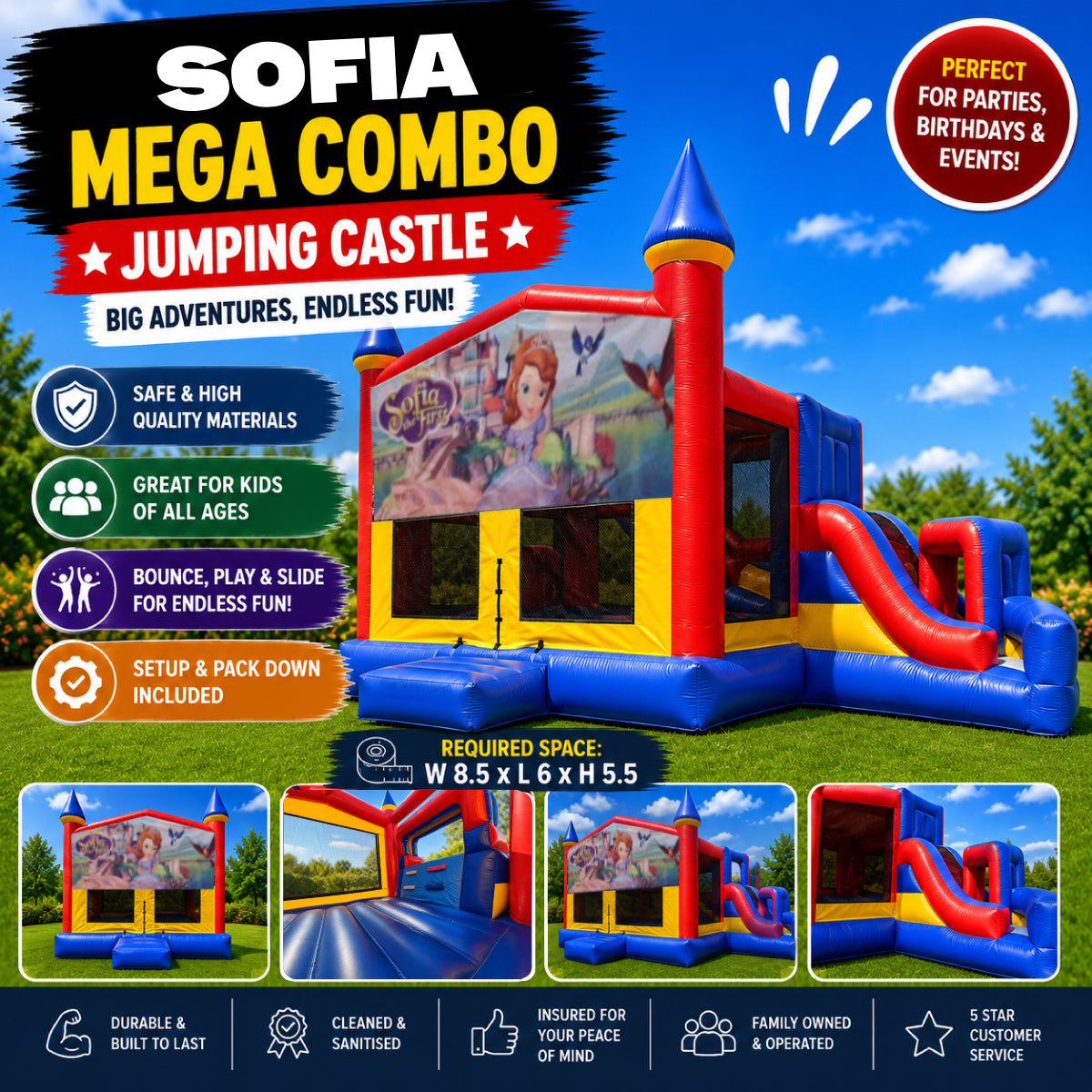 Sofia The First Mega Combo Jumping Castle
