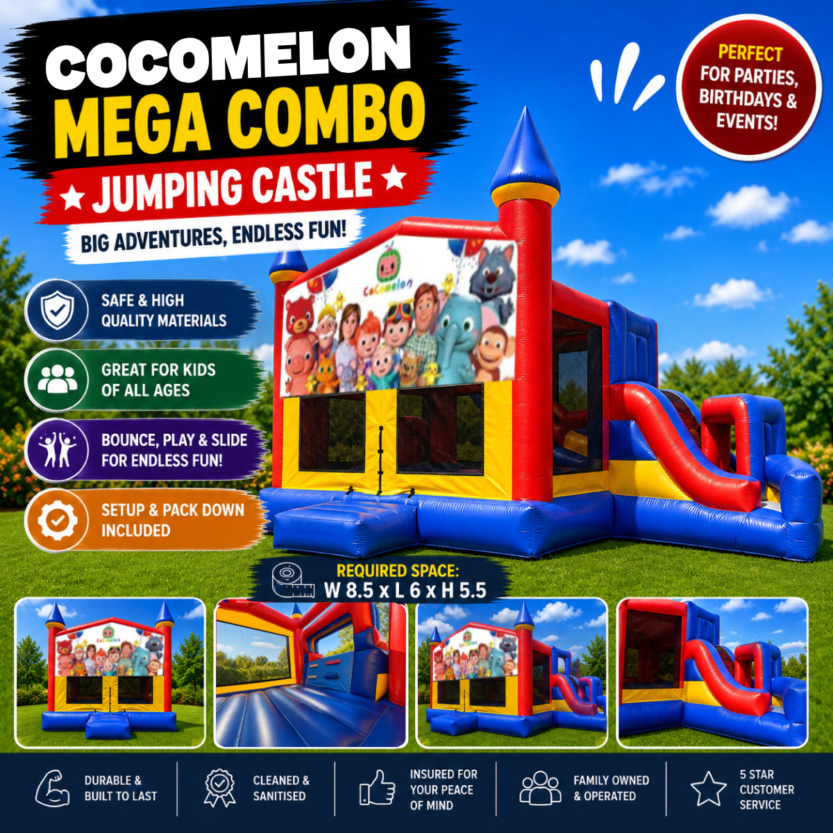 Cocomelon Mega Combo Jumping Castle