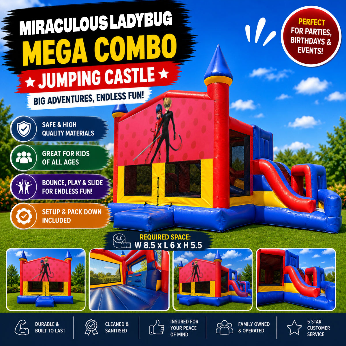 Miraculous Ladybug Mega Combo Jumping Castle