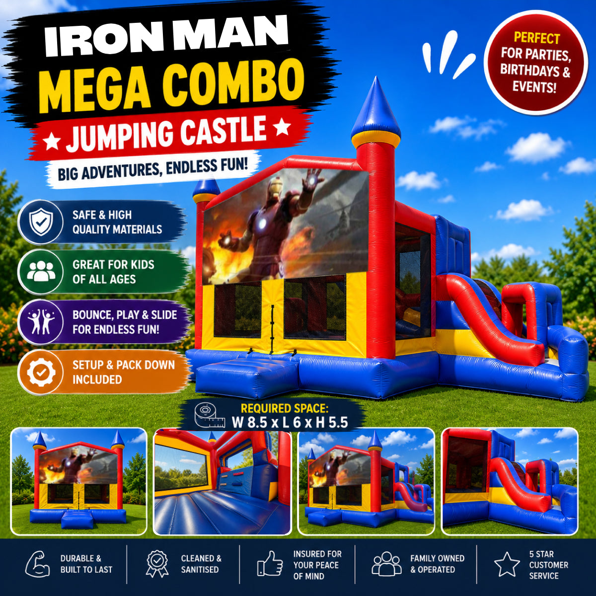 Iron Man Mega Combo Jumping Castle