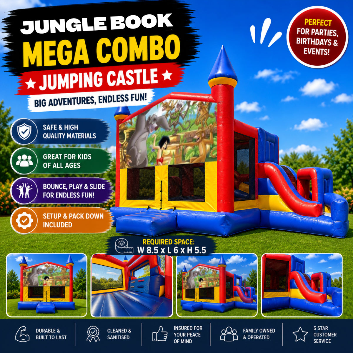 Jungle Book Mega Combo Jumping Castle