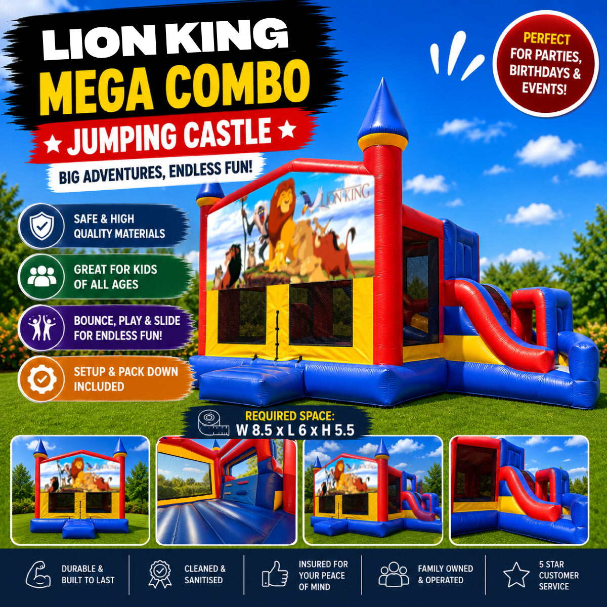 Lion King Mega Combo Jumping Castle