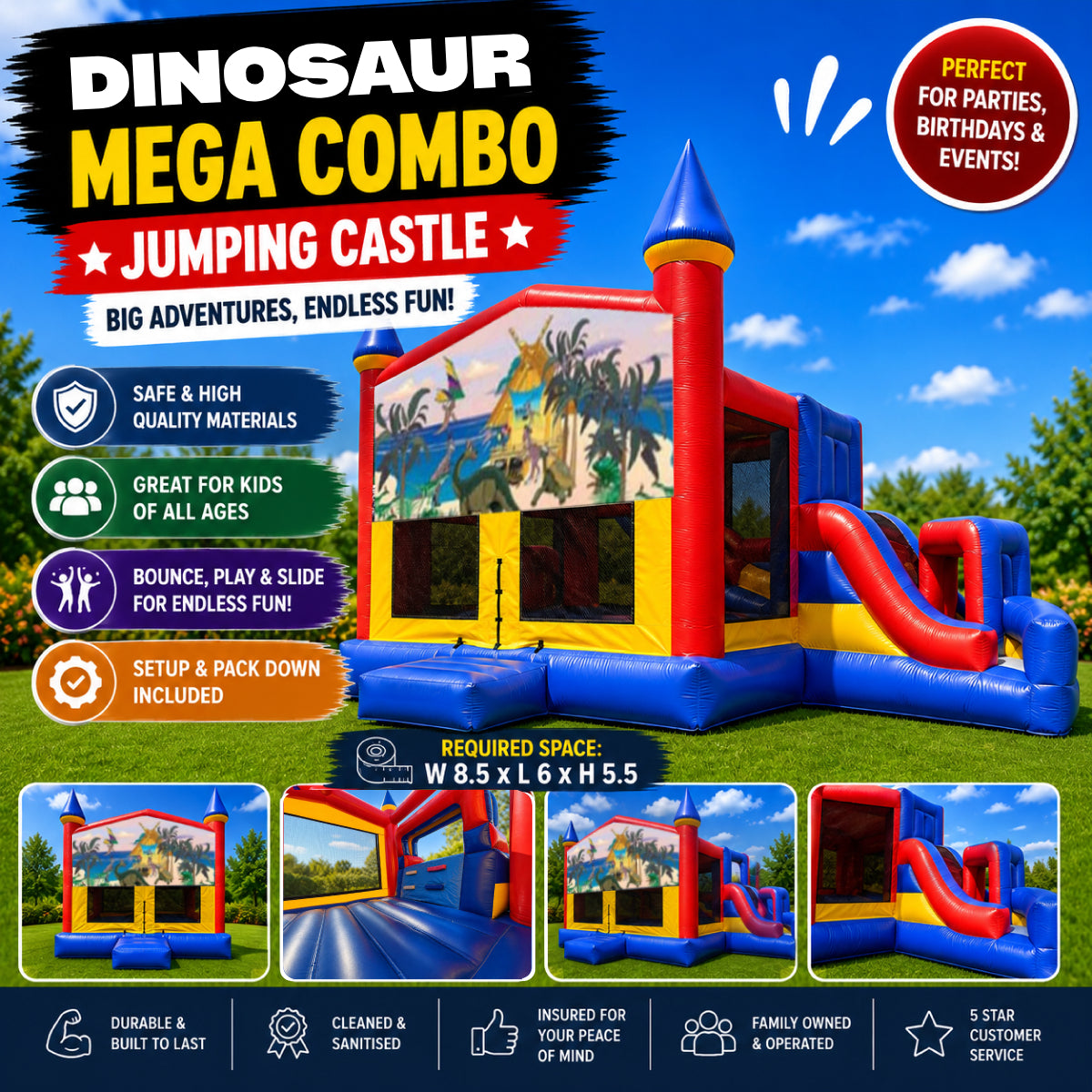 Dinosaur #1 Mega Combo Jumping Castle