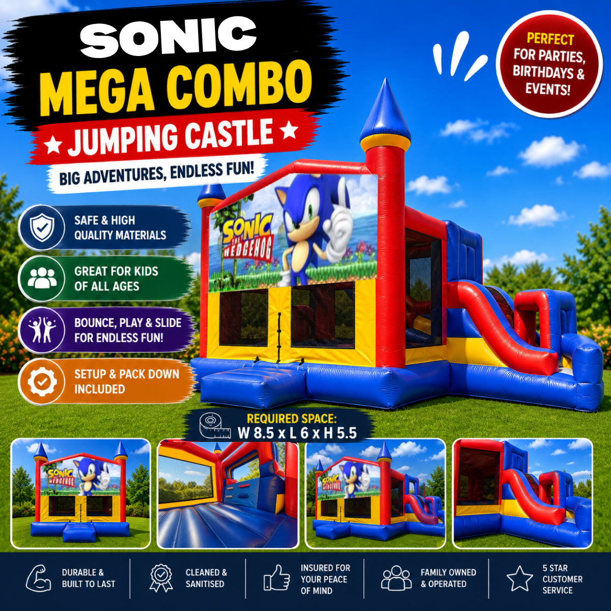 Sonic Mega Combo Jumping Castle