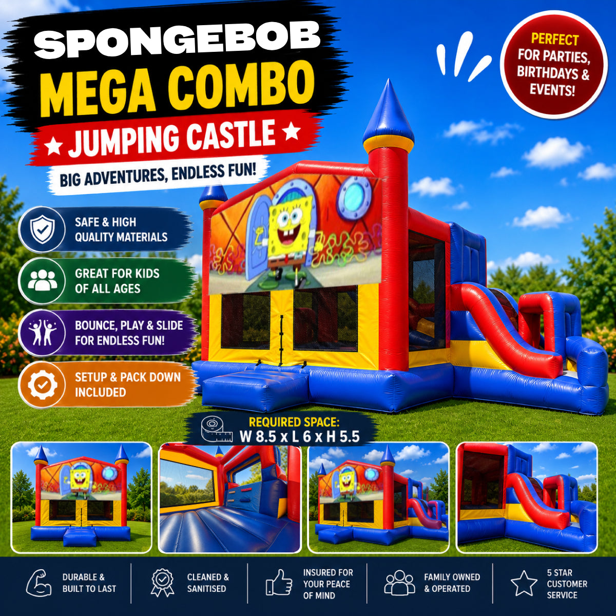 Spongebob Mega Combo Jumping Castle