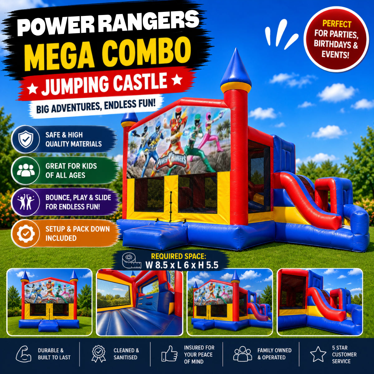 Power Rangers Mega Combo Jumping Castle