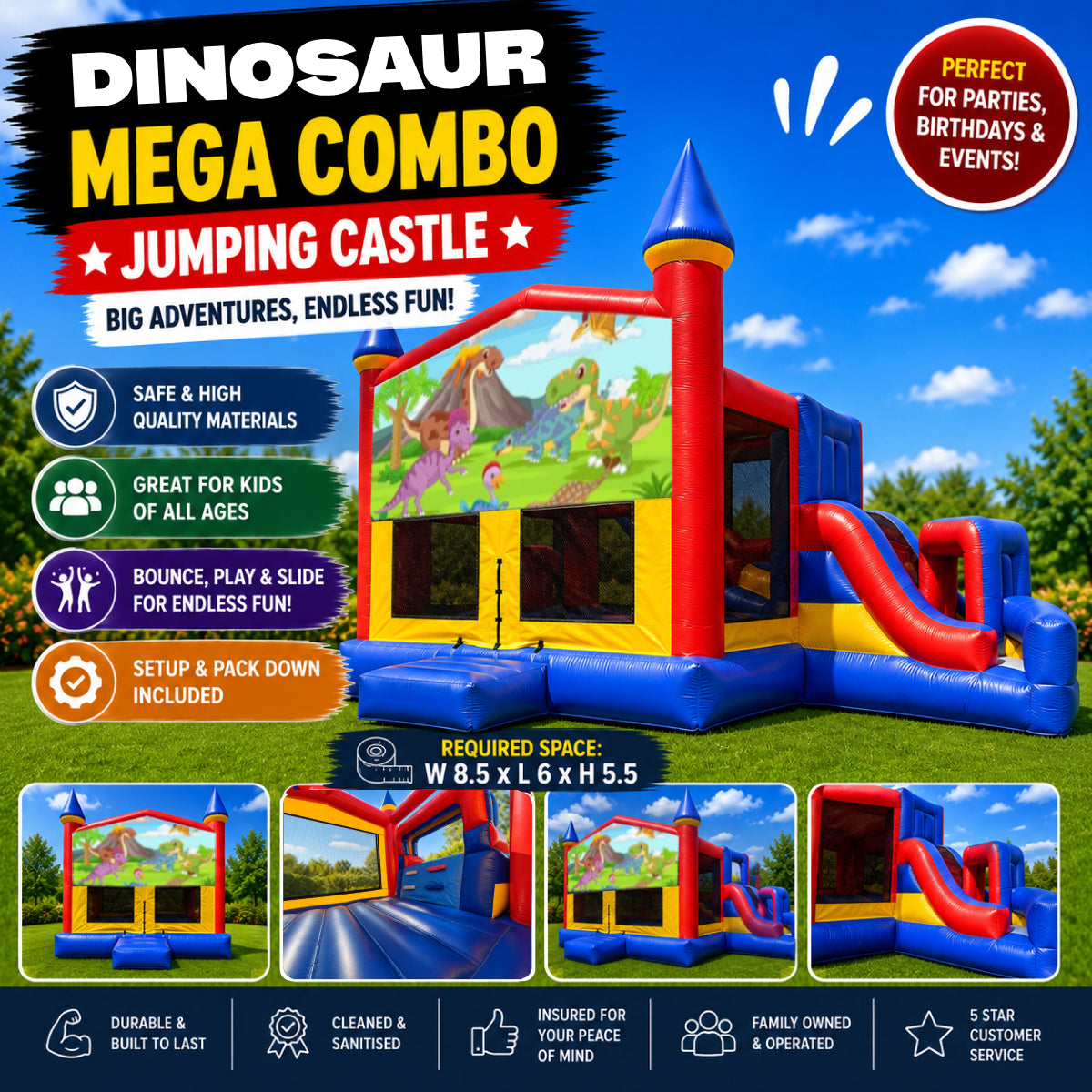 Dinosaur #2 Mega Combo Jumping Castle