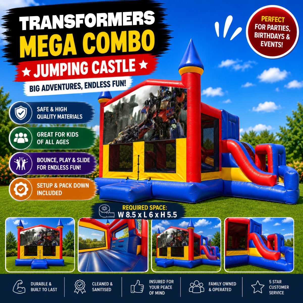 Transformers Mega Combo Jumping Castle