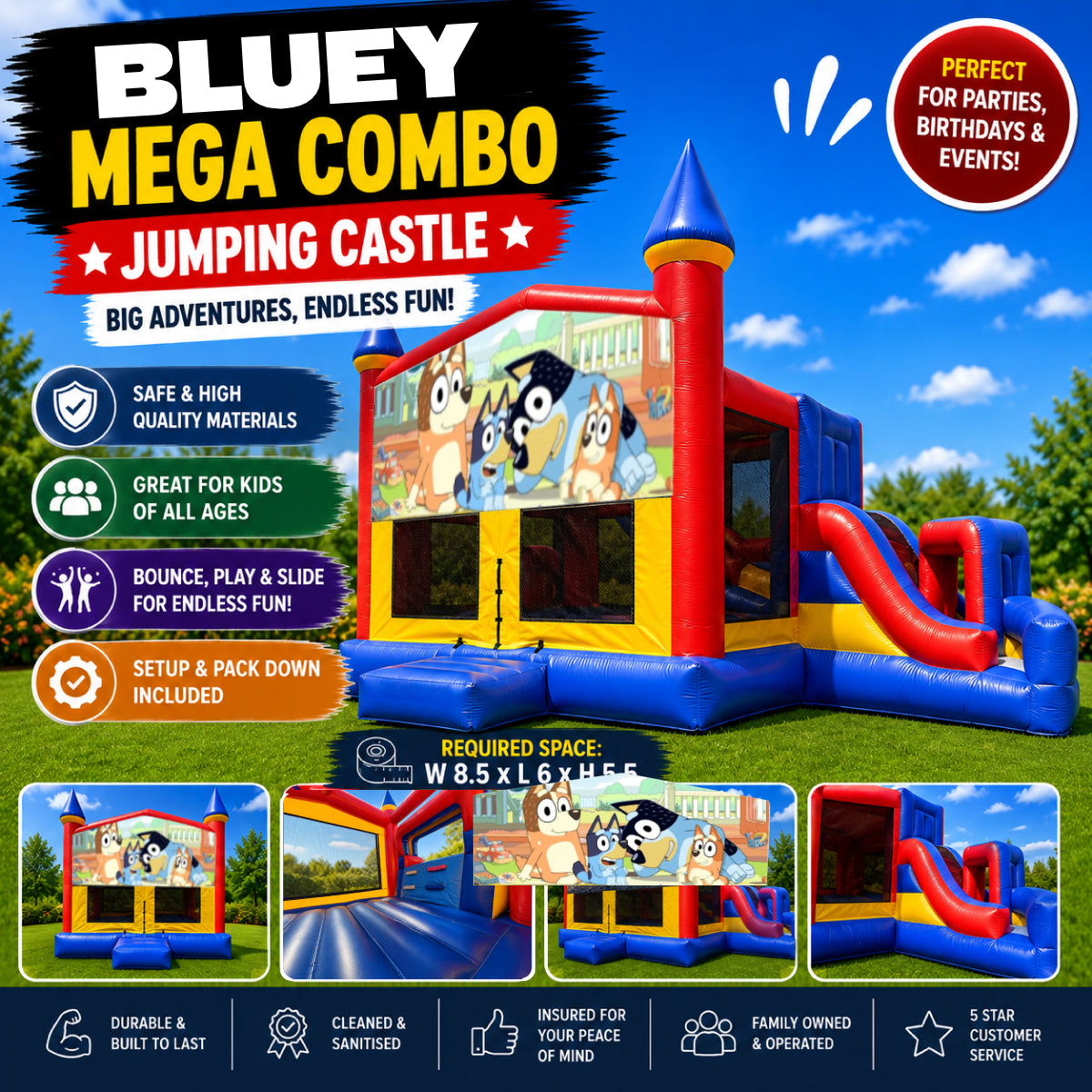 Bluey Mega Combo Jumping Castle