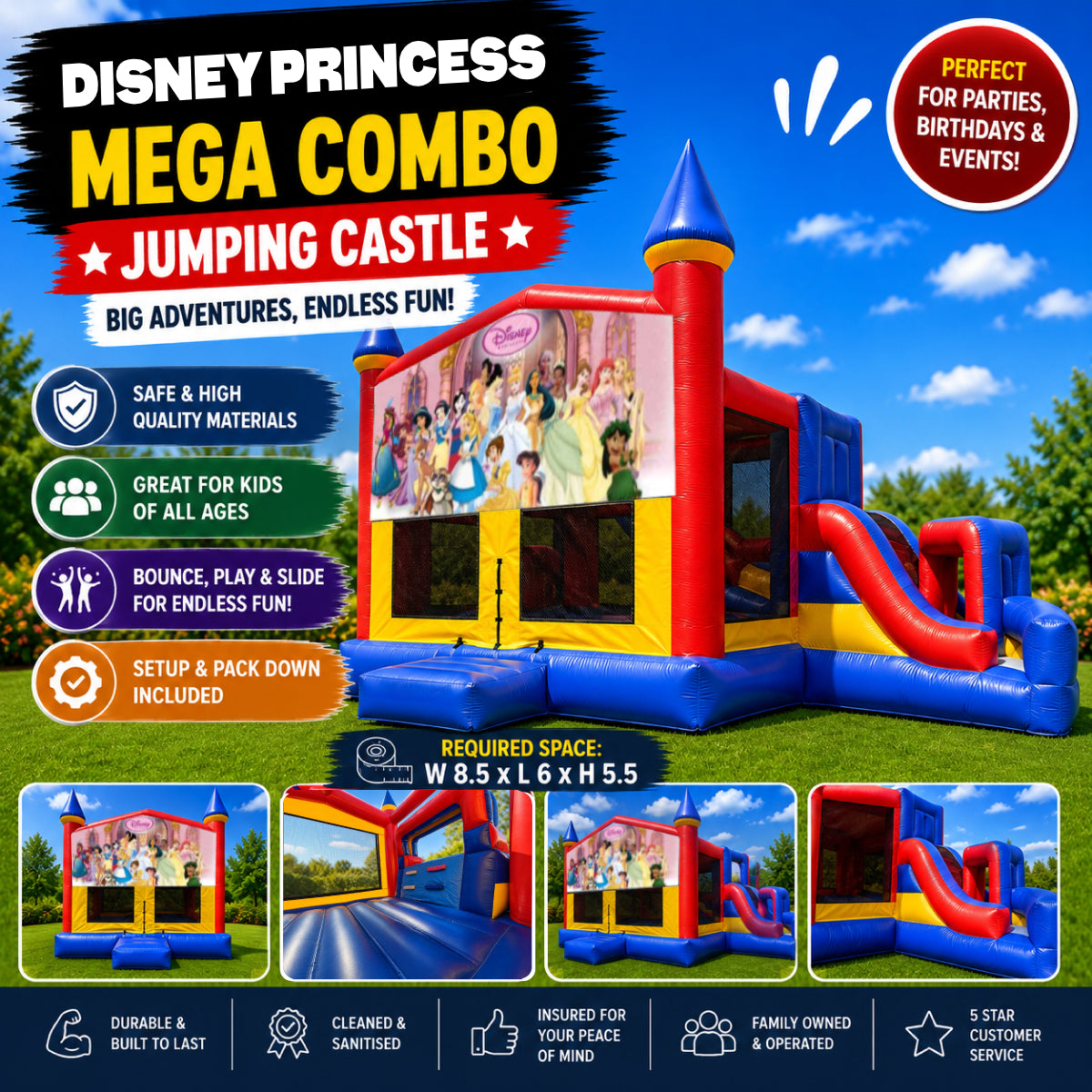 Disney Princess Mega Combo Jumping Castle