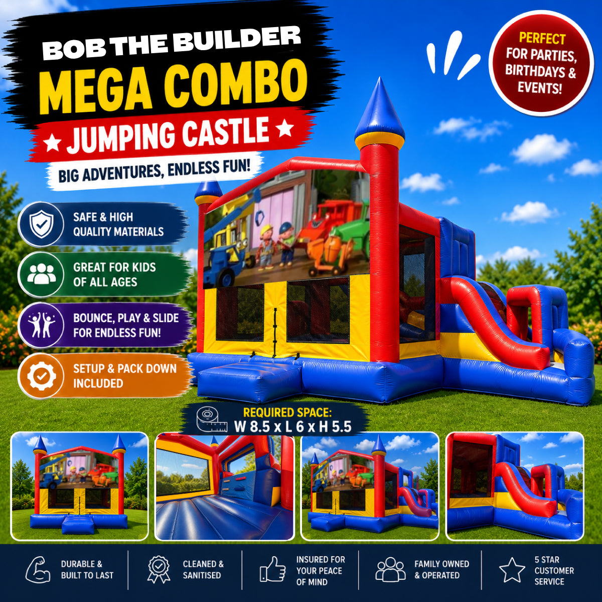 Bob The Builder Mega Combo Jumping Castle