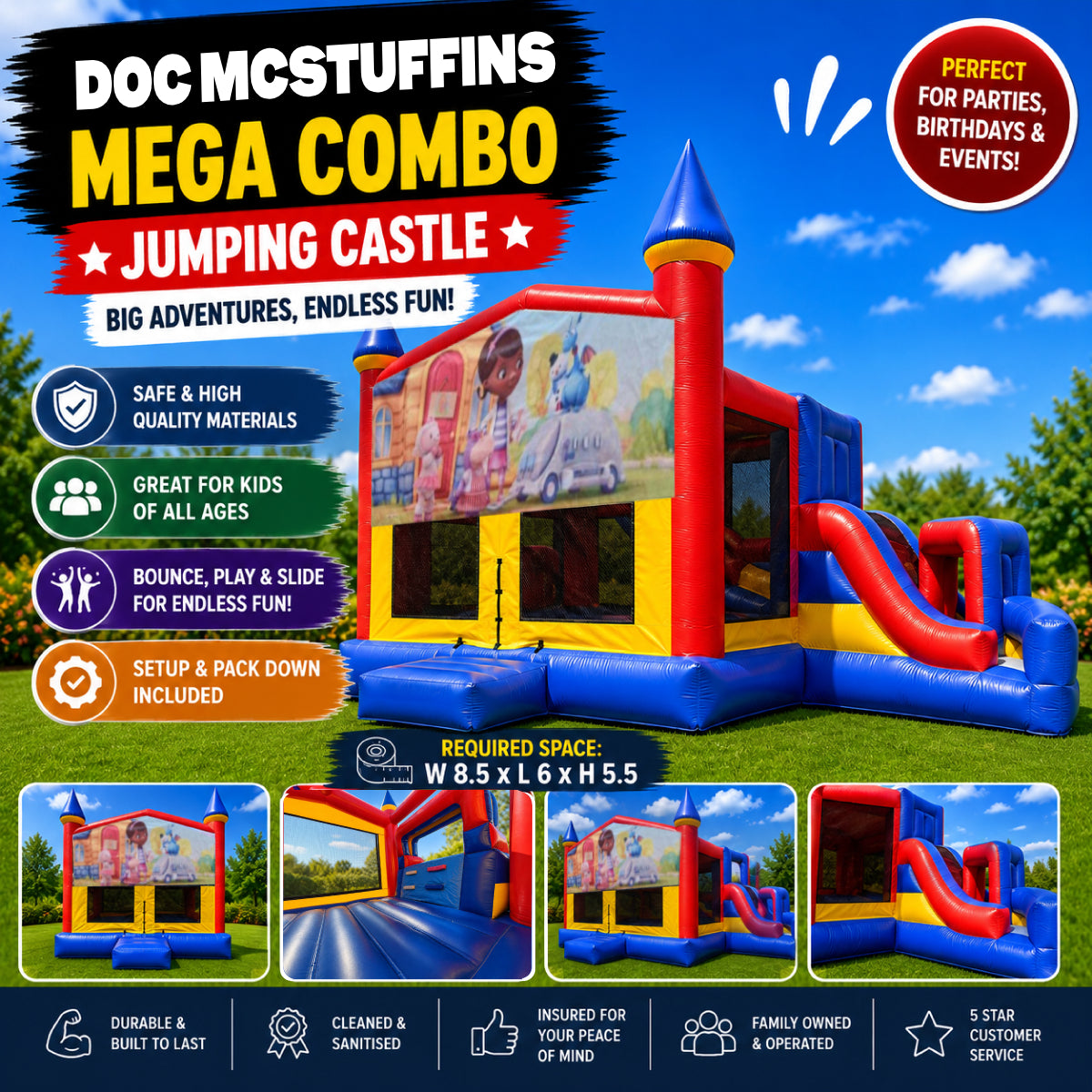 Doc Mcstuffins Mega Combo Jumping Castle