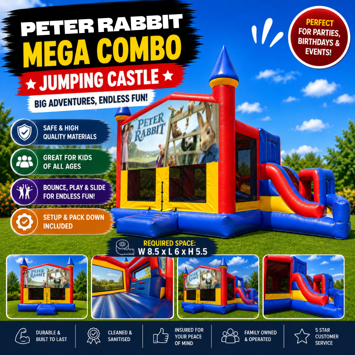 Peter Rabbit Mega Combo Jumping Castle