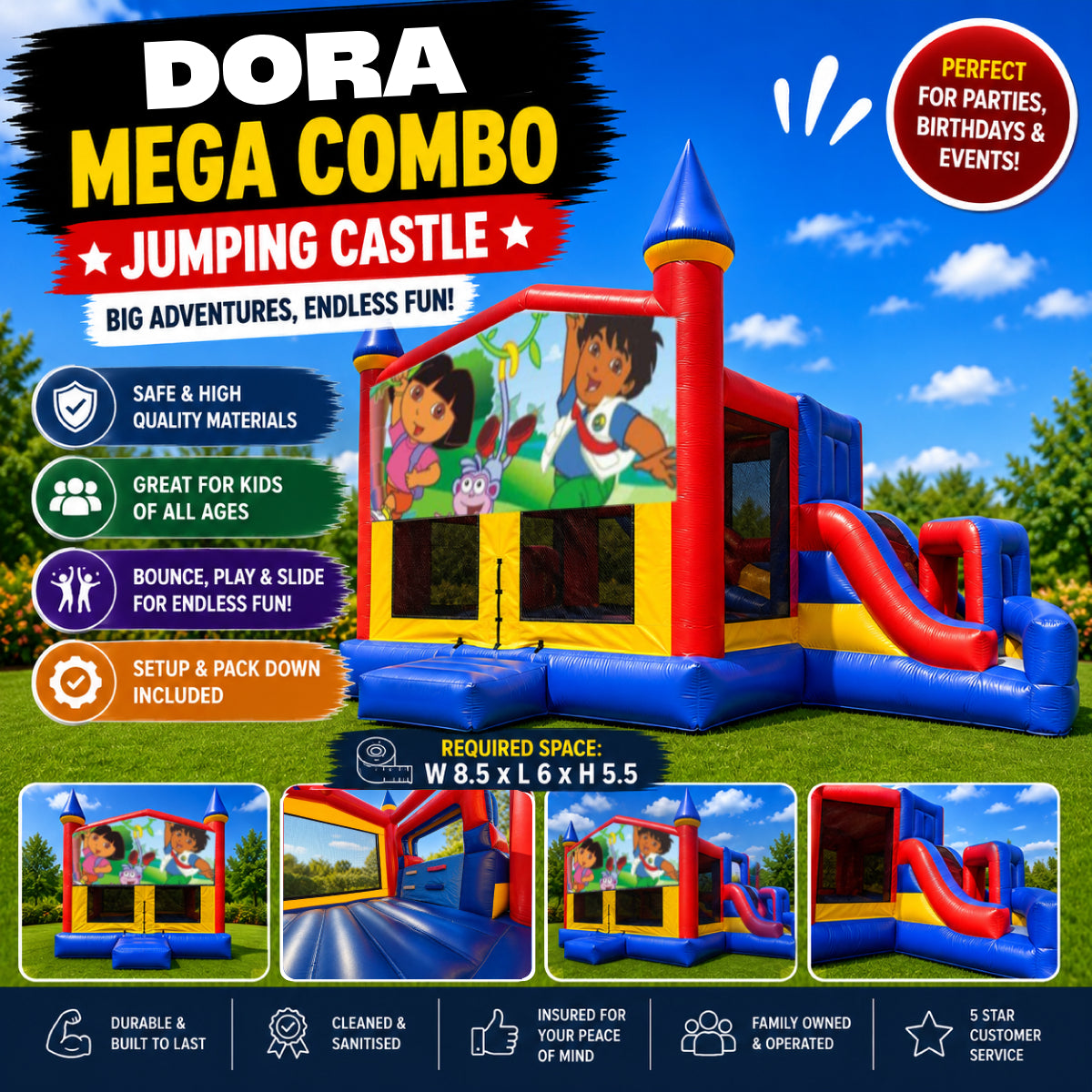 Dora Mega Combo Jumping Castle