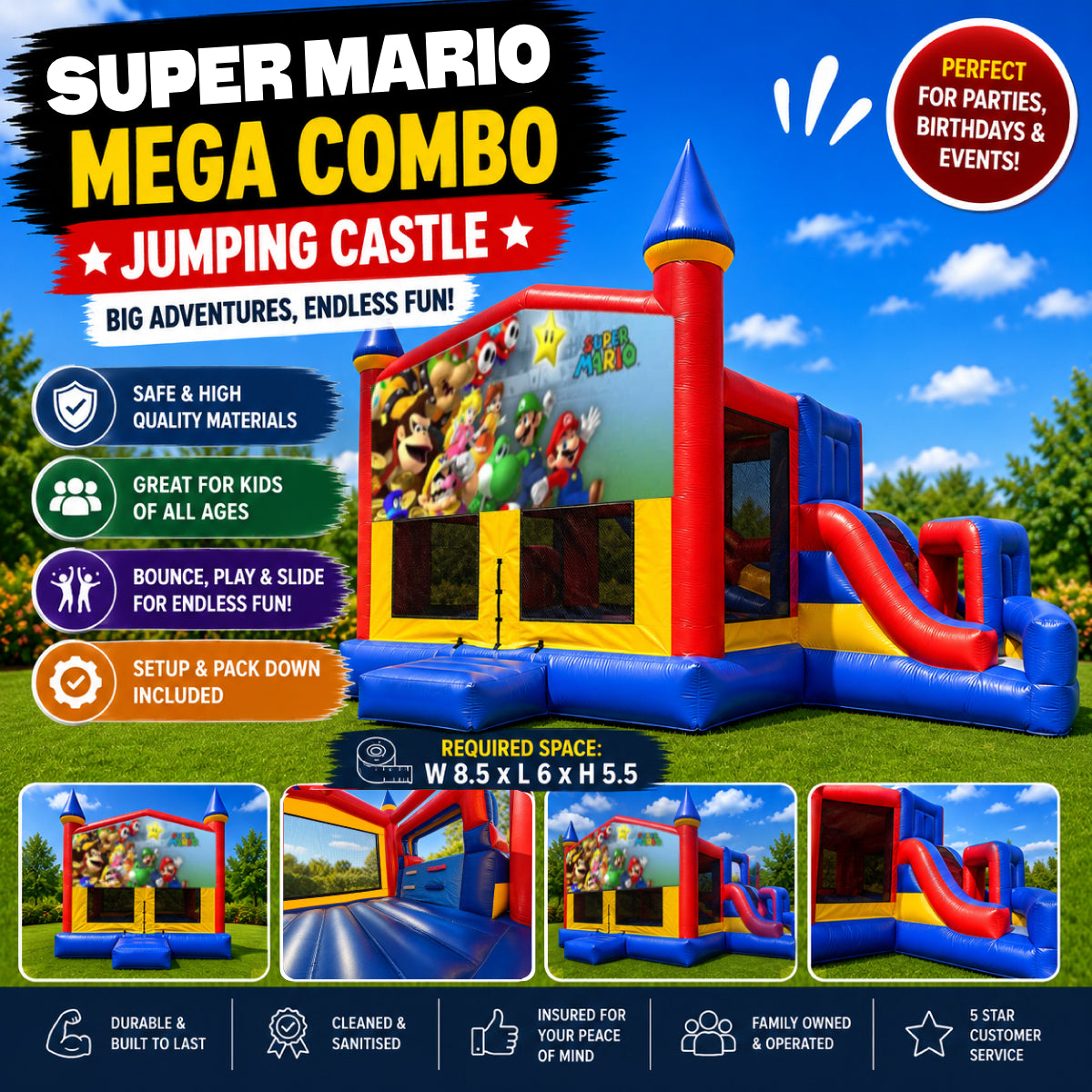 Super Mario Mega Combo Jumping Castle