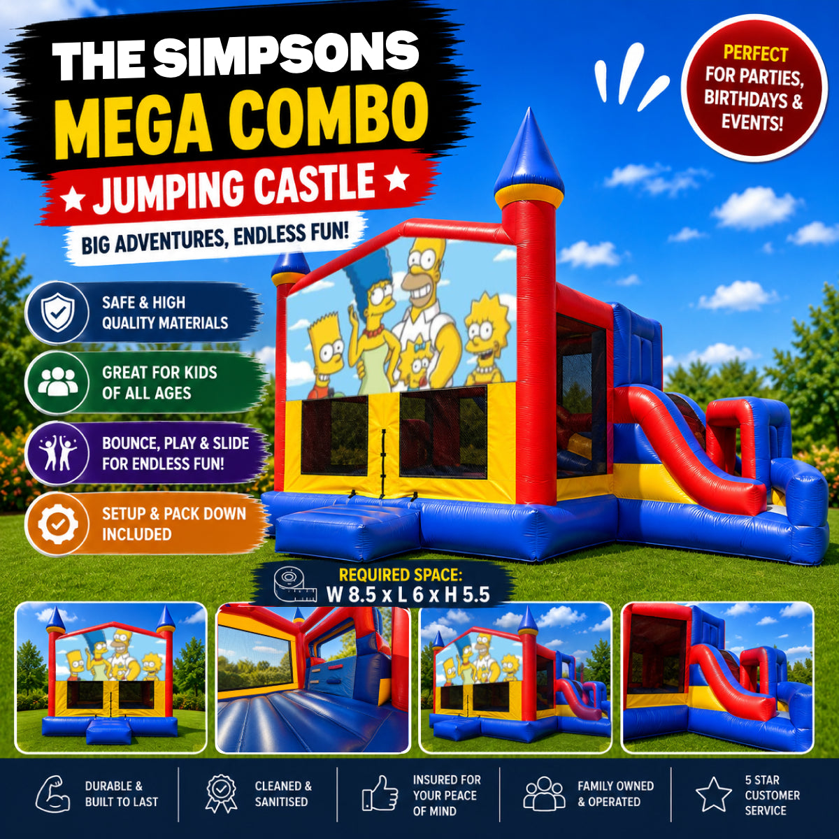 The Simpsons Mega Combo Jumping Castle