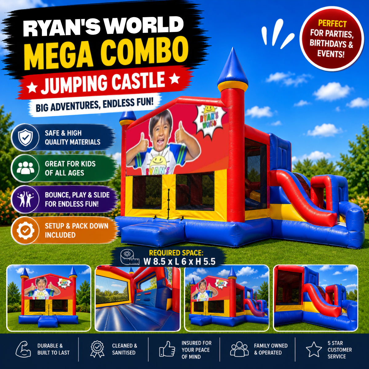 Ryan's World Mega Combo Jumping Castle