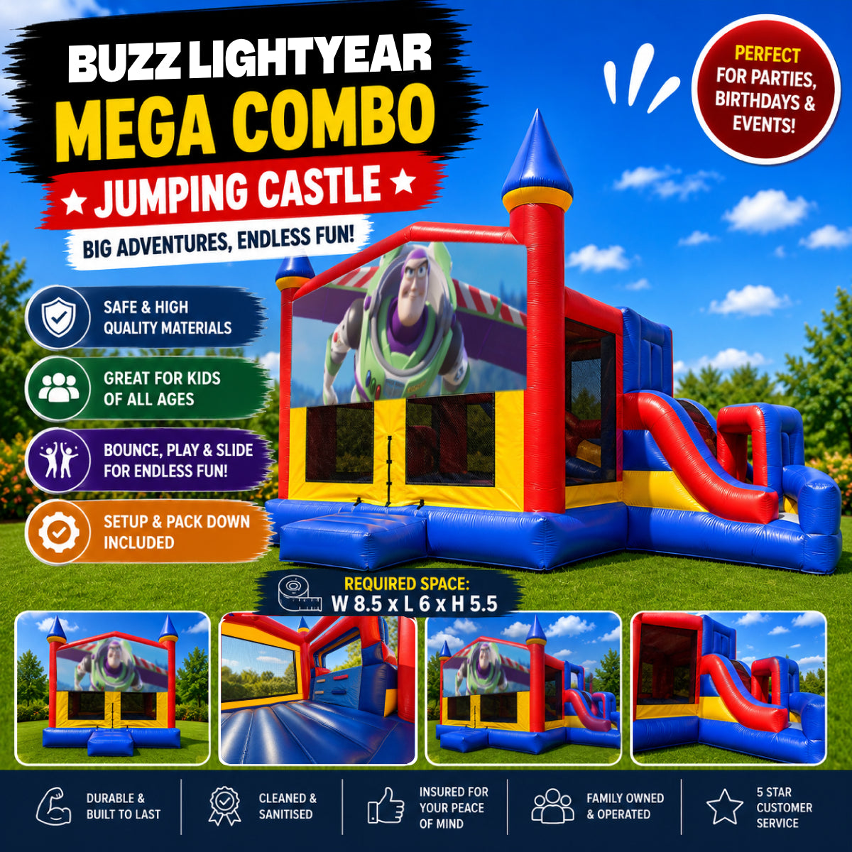 Buzz Lightyear Mega Combo Jumping Castle