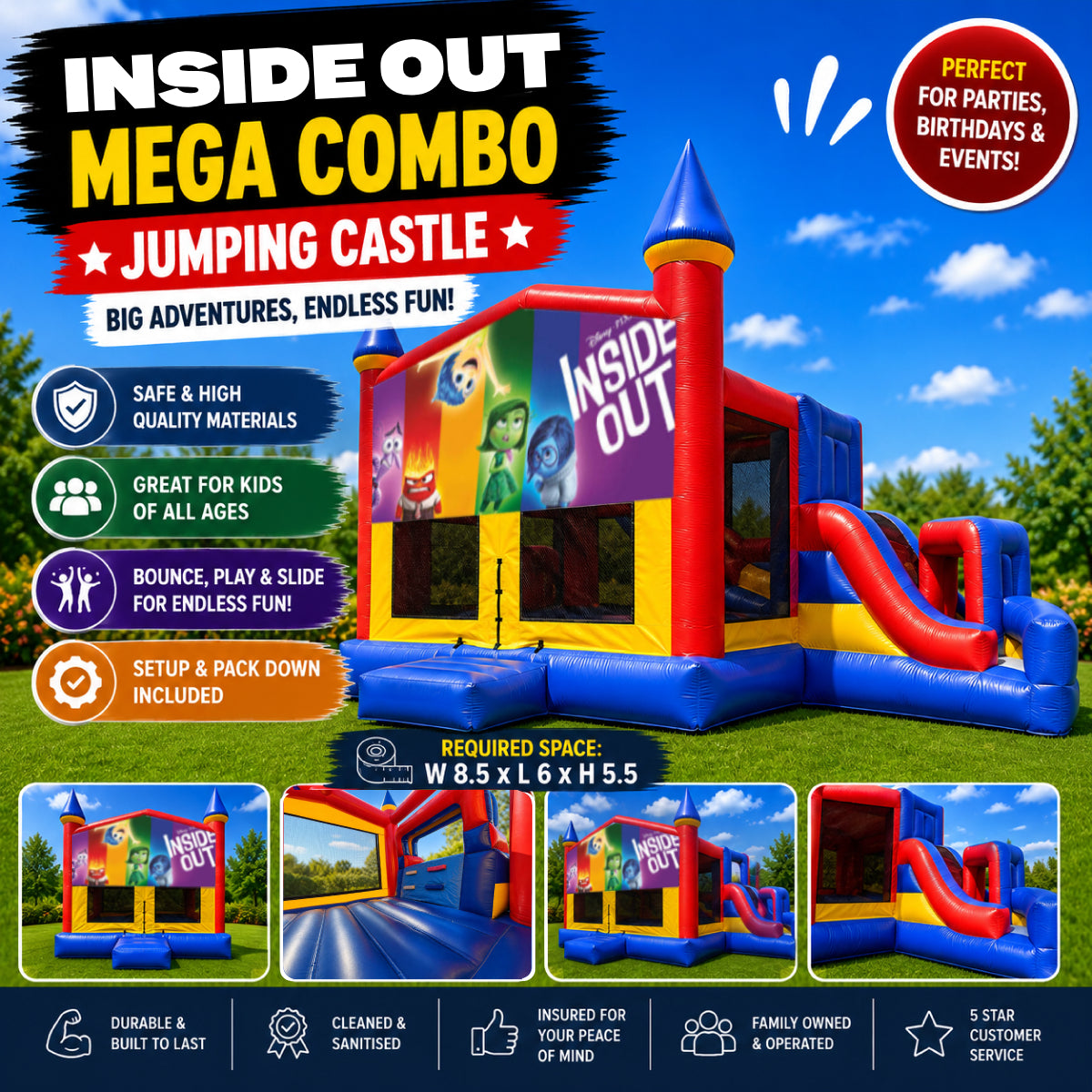 Inside Out Mega Combo Jumping Castle